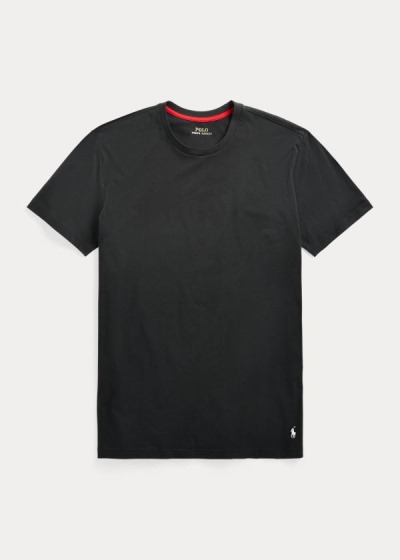 Camisa De Dormir Polo Ralph Lauren Hombre Negros / Blancos - Cotton Jersey - YPXAC1427